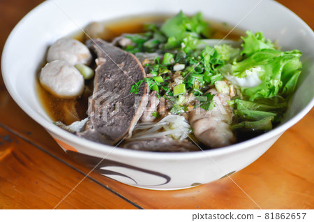 noodles, beef soup or beef noodles 81862657