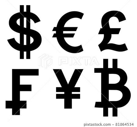 Currency symbols Currency symbols 81864534
