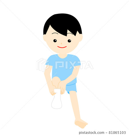 Boy wearing socks 81865103