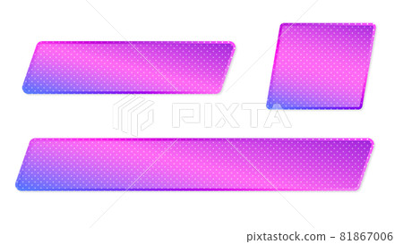 Purple and pink gradation telop base, parallelogram, rounded corners Purple and pink gradation telop base, parallelogram, rounded corners 81867006