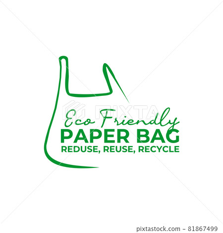 Paper bag eco friendly product label logo design 81867499