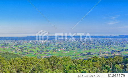 【散落村展望台的風景】（高解析版）富山縣礪波市五穀市 81867579