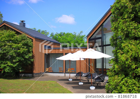 Modern house in the garden 81868718