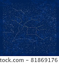 Autumn constellations: Autumn large quadrilateral and surrounding constellations 81869176