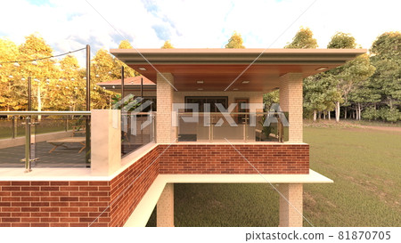 House with a large balcony 81870705