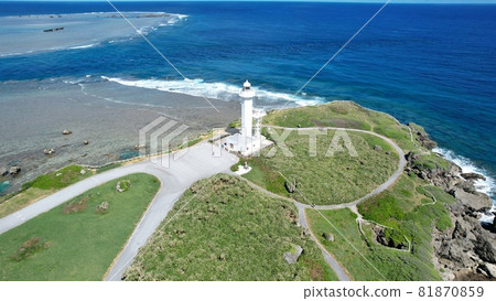 Higashihei Anzaki Lighthouse and the Sea (Miyakojima) Higashihei Anzaki Lighthouse and the Sea (Miyakojima) 81870859