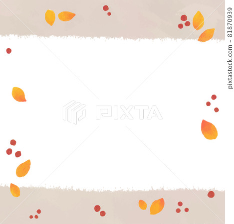 Autumn color frame vector material - Stock Illustration [81870939] - PIXTA