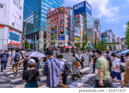 Tokyo cityscape of Japan View of Akihabara under the state of emergency (extended until 9th, 30th declaration) = September 11th 81871837