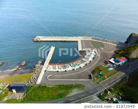 初秋北海道函館希望漁港鳥瞰圖 81872049