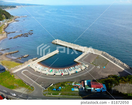 初秋北海道函館希望漁港鳥瞰圖 81872050