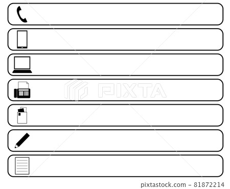 格線框框架標題標題框格線購物聯繫人圖標集 插圖素材 圖庫