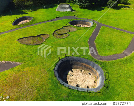 初秋鳥瞰北海道函館市大船世界遺產大船遺址 81872774