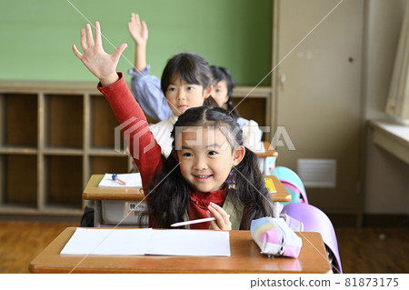 Elementary school students in class Elementary school students in class 81873175