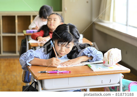Elementary school students in class 81873188