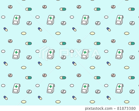 藥材圖案背景圖（藍色） 81873380