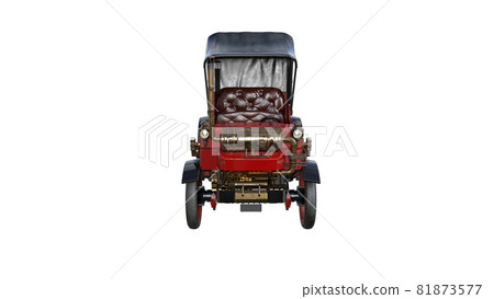 3d model of an old car rendered at different angles, isolated on a white background. 3D rendering, 3D illustration. 81873577