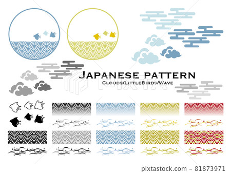 日本花紋(波/雲/鳥) 日本花紋(波/雲/鳥) 81873971