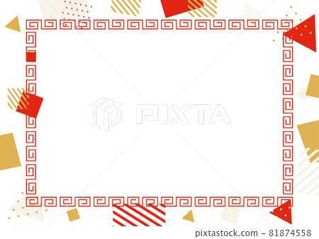 Raibun frame geometric background Raibun frame geometric background 81874558