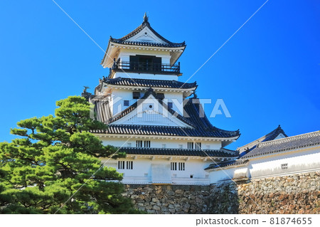 [Kochi Prefecture] Kochi Castle castle tower under clear skies (Honmaru) 81874655