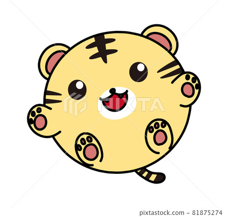 圓老虎的插畫素材 81875274