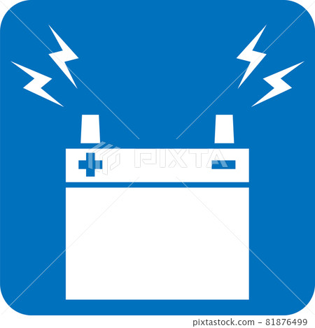 Car battery pictogram Car battery pictogram 81876499