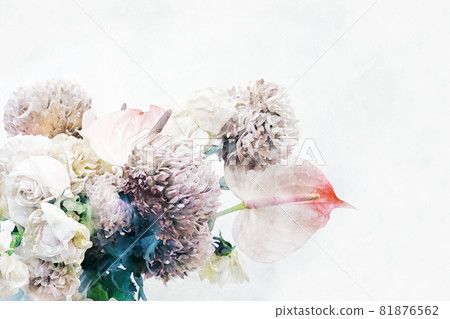 Beautiful Abstract watercolor rose bouquet illustration Beautiful Abstract watercolor rose bouquet illustration 81876562