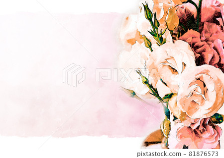 Beautiful Abstract watercolor rose bouquet illustration Beautiful Abstract watercolor rose bouquet illustration 81876573