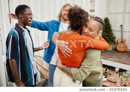 Friends Meeting at Rooftop Party 81876830