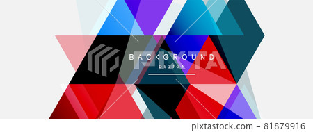 Mosaic triangles geometric background. Techno or business concept, pattern for wallpaper, banner, background, landing page Mosaic triangles geometric background. Techno or business concept, pattern for wallpaper, banner, background, landing page 81879916