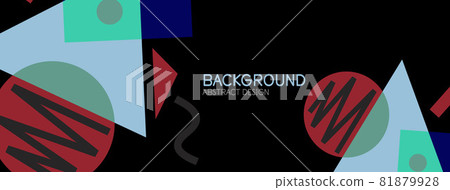 Abstract background. Blocks, lines, triangles, circles composition. Techno or business concept for wallpaper, banner, background, landing page Abstract background. Blocks, lines, triangles, circles composition. Techno or business concept for wallpaper, banner, background, landing page 81879928