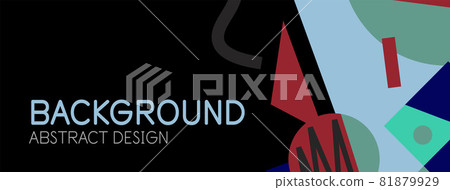 Abstract background with blocks, lines, geometric shapes. Techno or business concept for wallpaper, banner, background, landing page 81879929