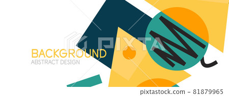 Abstract background. Blocks, lines, triangles, circles composition. Techno or business concept for wallpaper, banner, background, landing page Abstract background. Blocks, lines, triangles, circles composition. Techno or business concept for wallpaper, banner, background, landing page 81879965