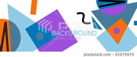 Abstract background with blocks, lines, geometric shapes. Techno or business concept for wallpaper, banner, background, landing page 81879979