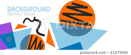 Abstract background. Blocks, lines, triangles, circles composition. Techno or business concept for wallpaper, banner, background, landing page Abstract background. Blocks, lines, triangles, circles composition. Techno or business concept for wallpaper, banner, background, landing page 81879980