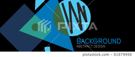 Abstract background. Blocks, lines, triangles, circles composition. Techno or business concept for wallpaper, banner, background, landing page Abstract background. Blocks, lines, triangles, circles composition. Techno or business concept for wallpaper, banner, background, landing page 81879998