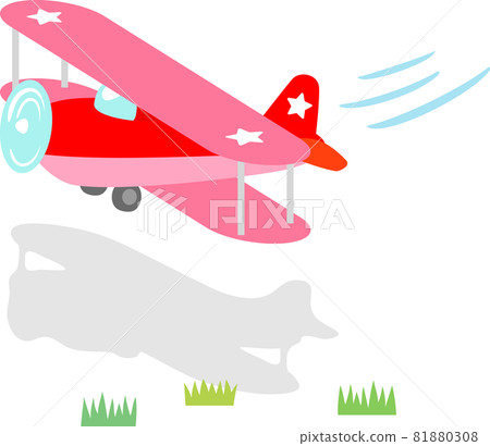 Propeller plane landing in the field Propeller plane landing in the field 81880308