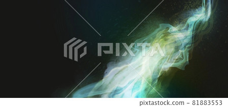 Alcohol ink art background) Cyan swell banner energy near future gradation black background flow Alcohol ink art background) Cyan swell banner energy near future gradation black background flow 81883553