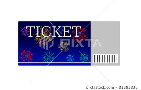 Colorful fireworks design ticket Colorful fireworks design ticket 81883835