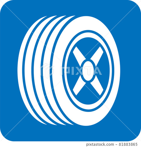 Car wheel pictogram Car wheel pictogram 81883865