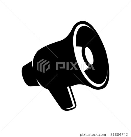 Megaphone icon. Design element for logo, label, sign, badge. Vector illustration 81884742