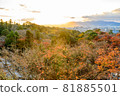 [Kyoto] Autumn leaves and the cityscape of Kyoto 81885501