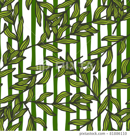 Forest branch with leaves seamless pattern on...-插圖素材 [81886110] - PIXTA圖庫