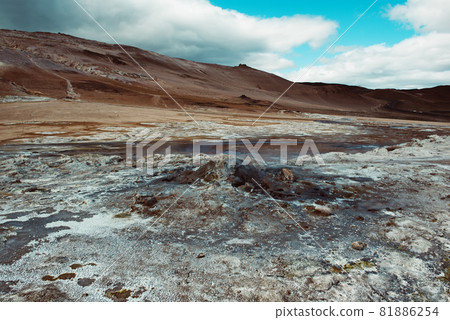 Geothermal area Hverir, Iceland. Geothermal area Hverir, Iceland. 81886254