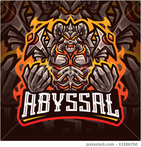 Abyssal esport mascot logo design 81886700
