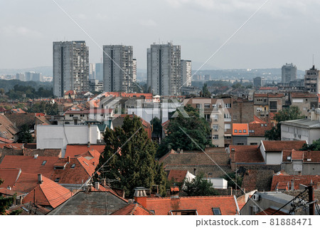 View across Zemun to Belgrade. Serbia 81888471