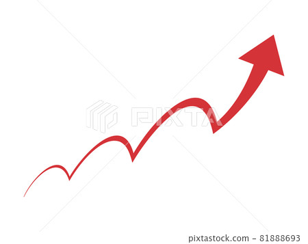 Image arrow _ rise _ illustration material that grows while jumping Image arrow _ rise _ illustration material that grows while jumping 81888693