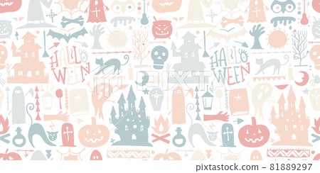 Halloween seamless pattern for your design Halloween seamless pattern for your design 81889297