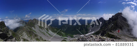 A panorama of Karasawa Cirque from Mt. 81889331