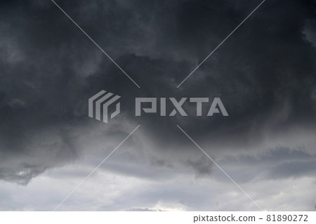 Storm hurricane blue leaden torn clouds on the horizon Storm hurricane blue leaden torn clouds on the horizon 81890272