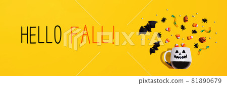 Hello fall message Hello fall message 81890679